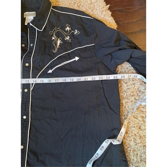 Express‎ riders vintage embroidered western piping button down shirt xl - Picture 4 of 5